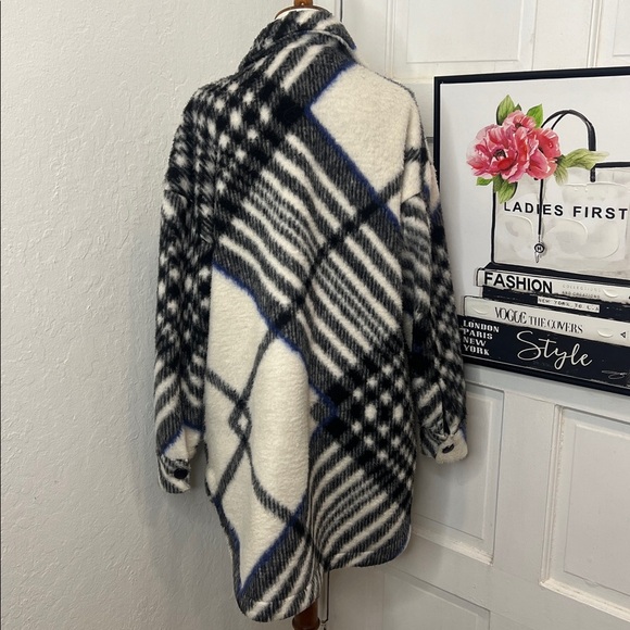 Anine Bing Oakley Multicolored Plaid Oversized Jacket Size XS - Picture 8 of 12